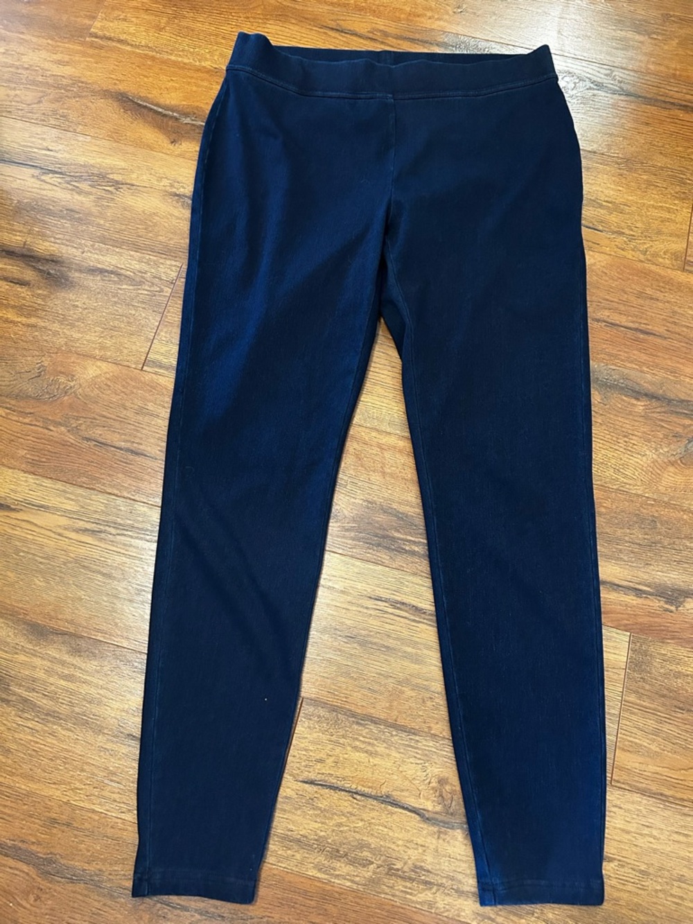 Lands' End Women’s 18 XL/T Starfish Legging Stretch Pull-On Pants Dark Blue Jean